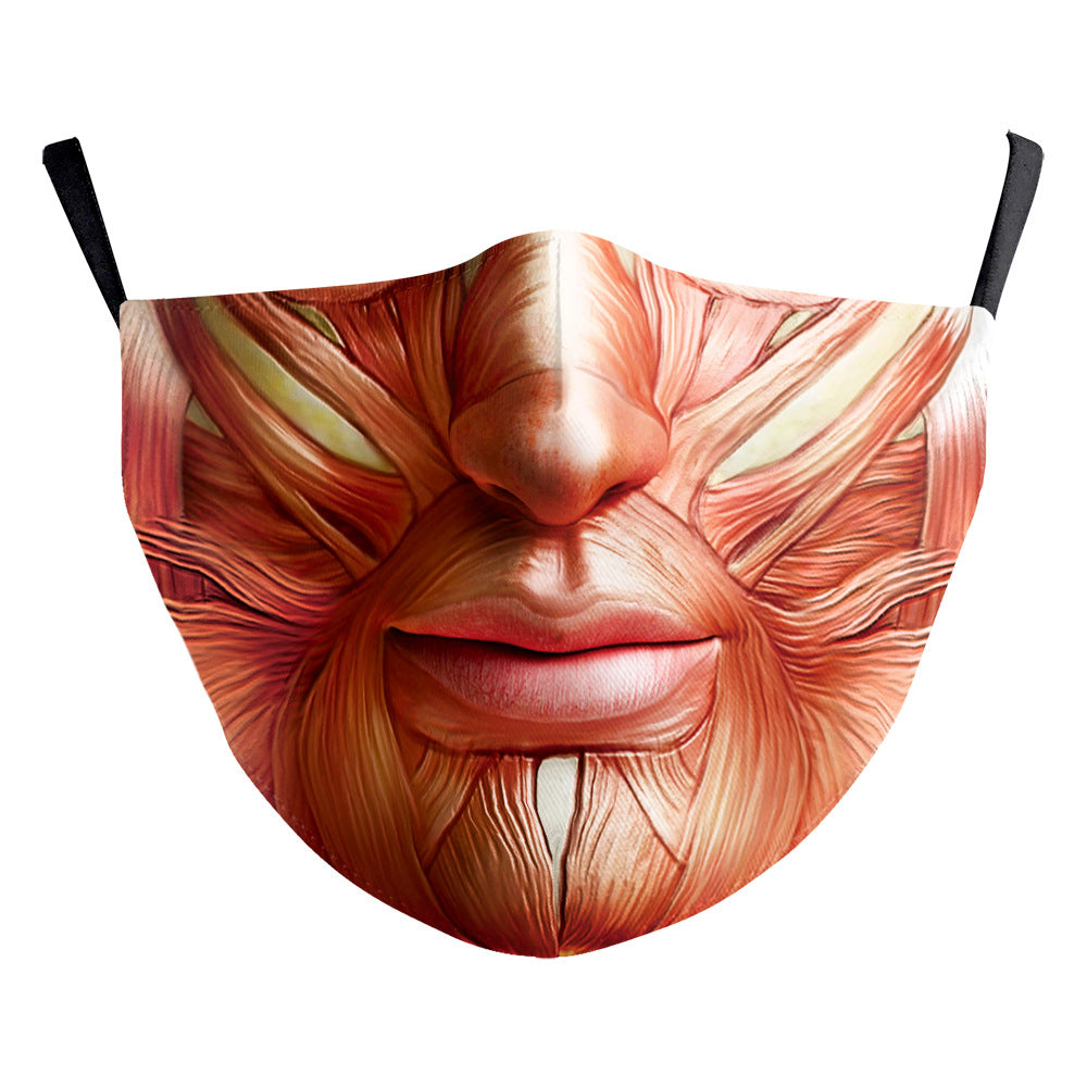 Masque de poussière Halloween Clown drôle Horreur créatif double couche