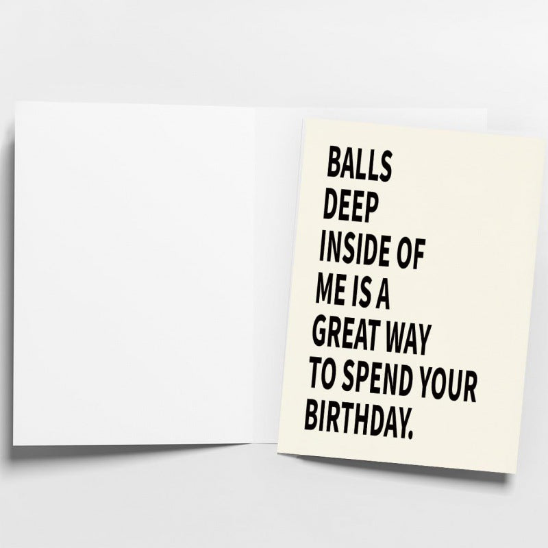 Une carte de voeux humoristique pour un cadeau d'anniversaire