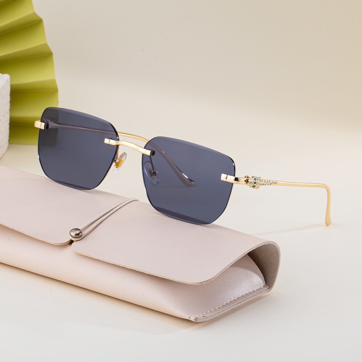 Lunettes de soleil Fashionable Square Rimless pour hommes