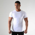Fitness Short Sleeve Hommes Sports d'entraînement de course Vêtements élastiques