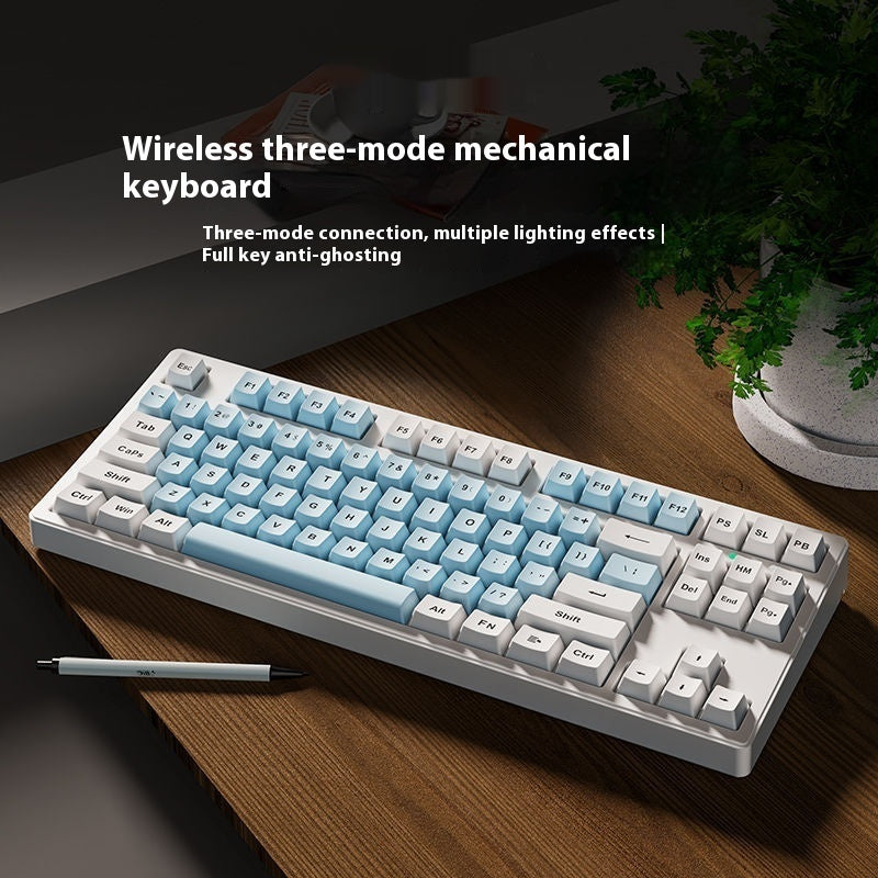 Jeu de bureau sans fil Bluetooth Clavier mécanique trois modèles
