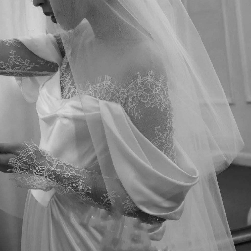 Gauze Robe Mariée Française