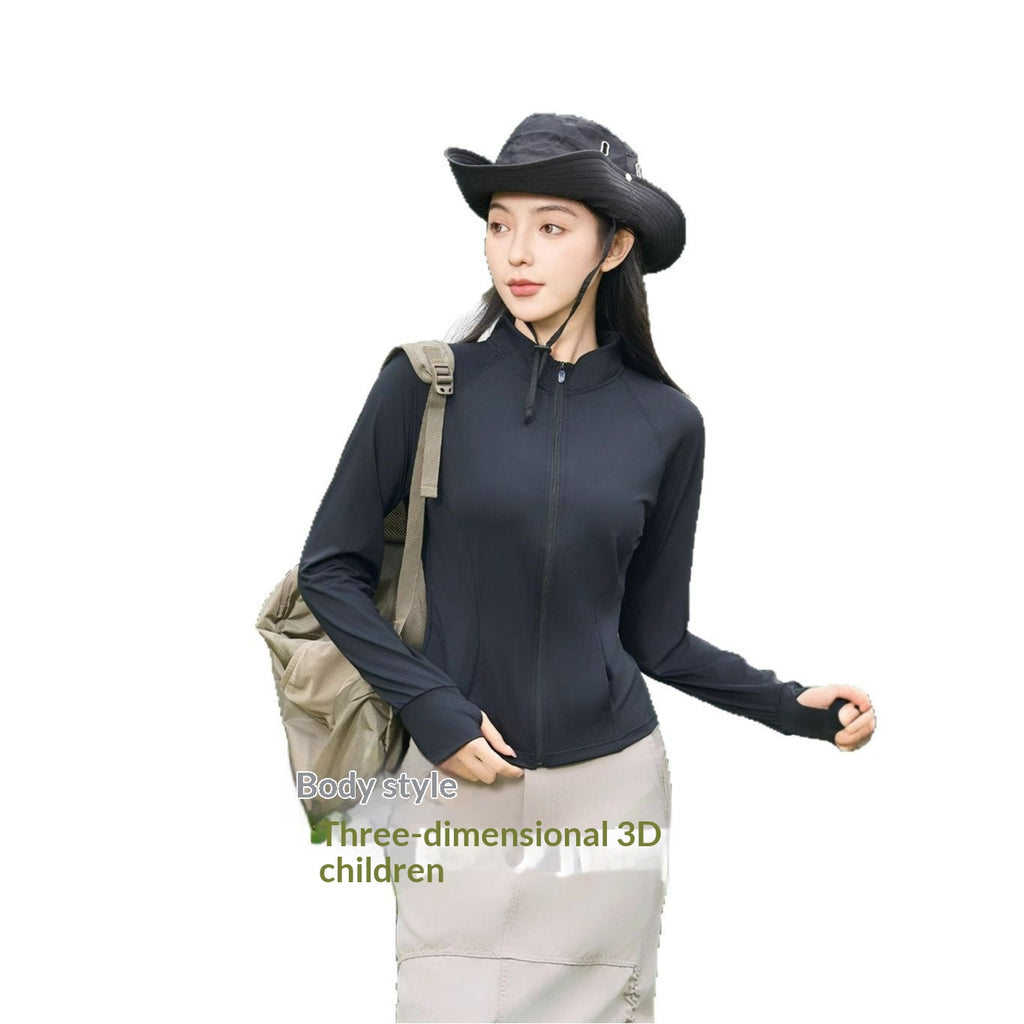 Ice-silk Femmes Summer Respirant Veste légère de protection solaire