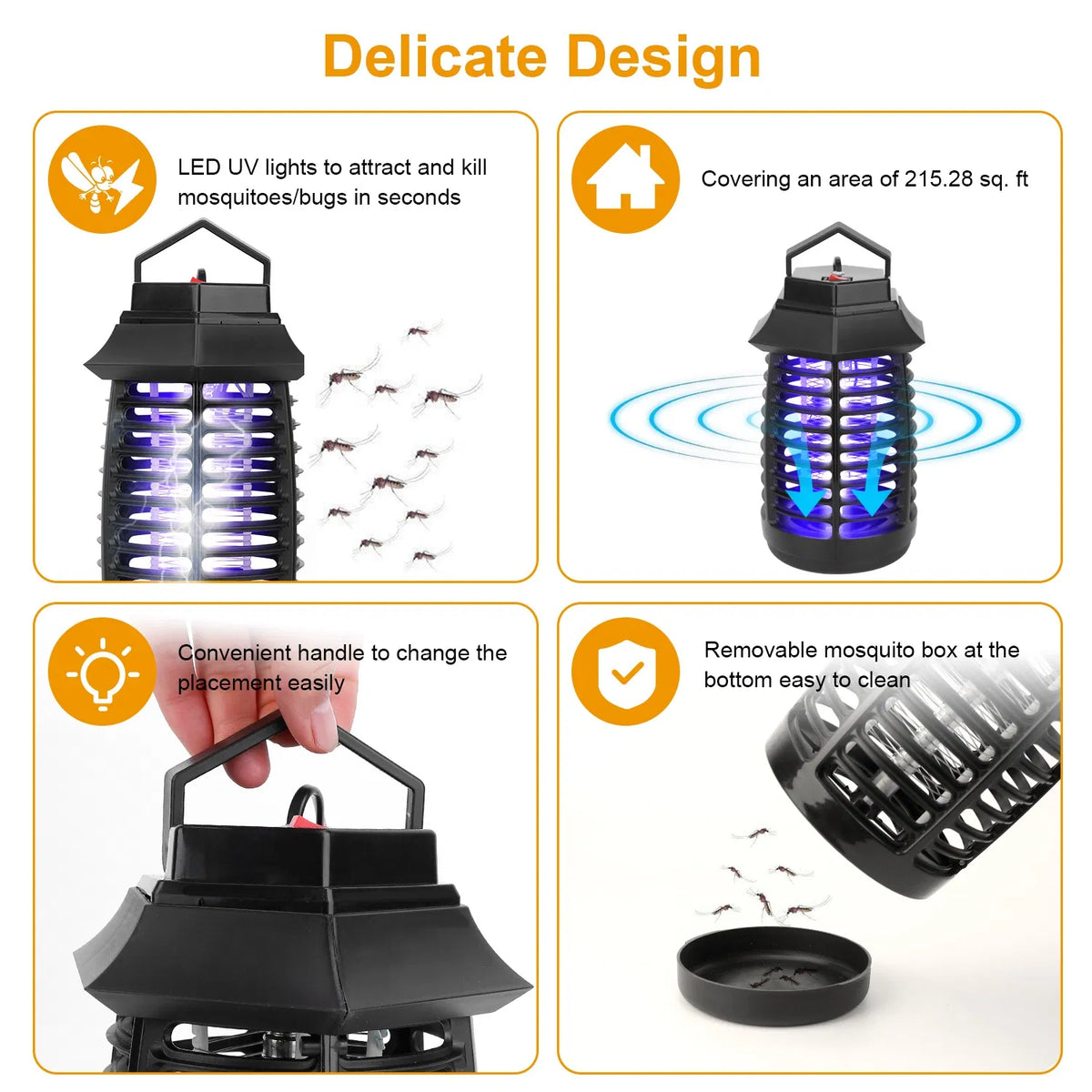 Bug Zapper Électrique de la lampe de tueur de Mosquito Insect Killer Peste légère Peste de mouche Harm