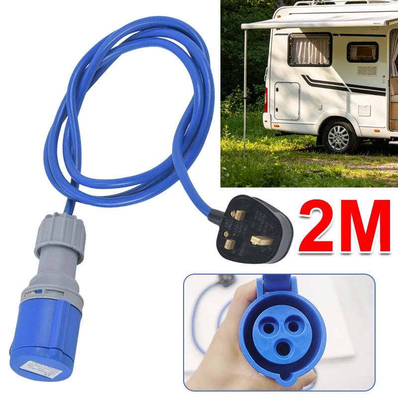 MOTORHOME DE CARAVAN LOURDITE 13A PLUG À 16A SOCKET 240V HOOK UP CABLE