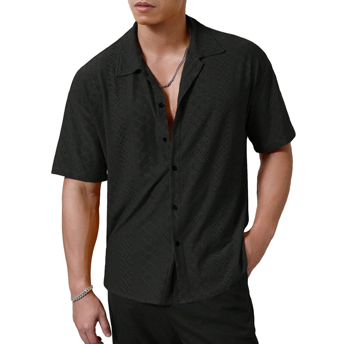 Chemise à manches courtes respirante pour homme