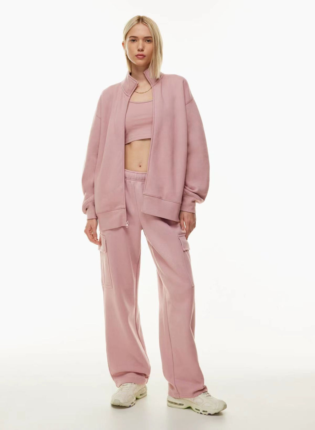 Pantalon de longueur de cheville large élastique taille haute