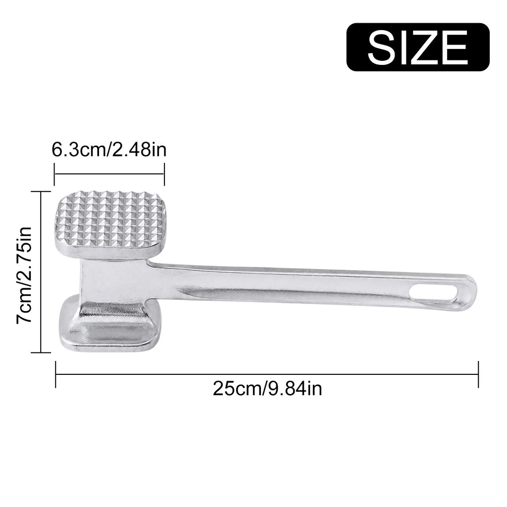 Dual Sided Meat Mallet Tenderizer Steak Chicken Beef Hammer Kitchen Pound Tool pour livre