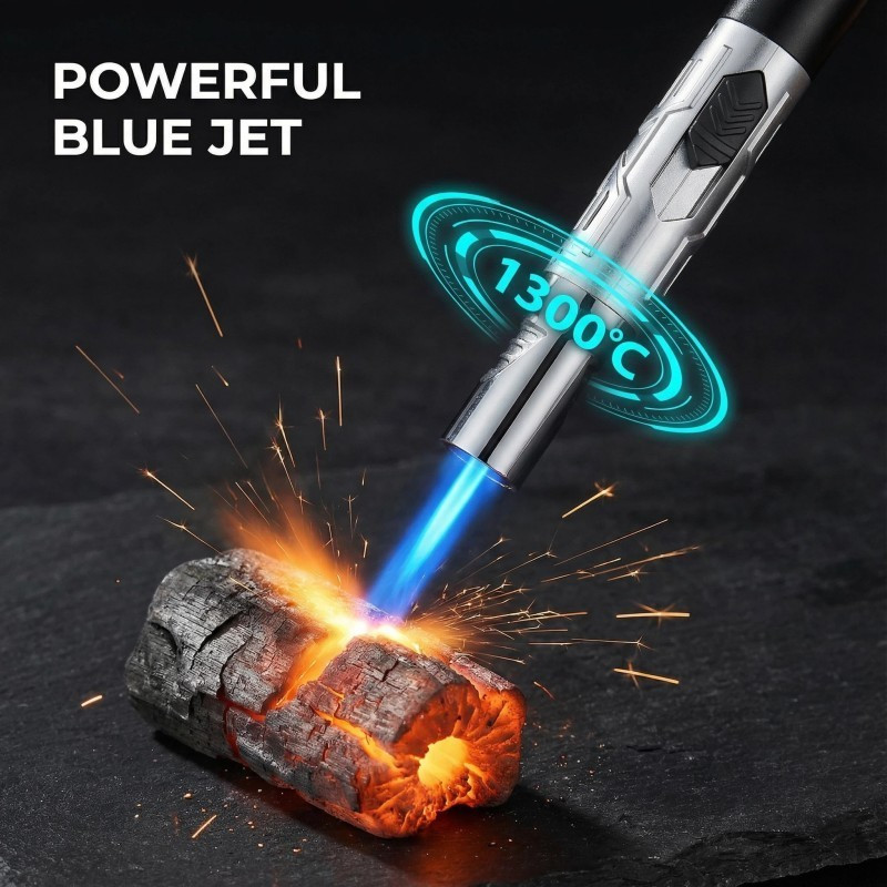 Éclaireur de flamme à jet multifonctionnel 2Pcs avec réglage d'allumage à 360 degrés