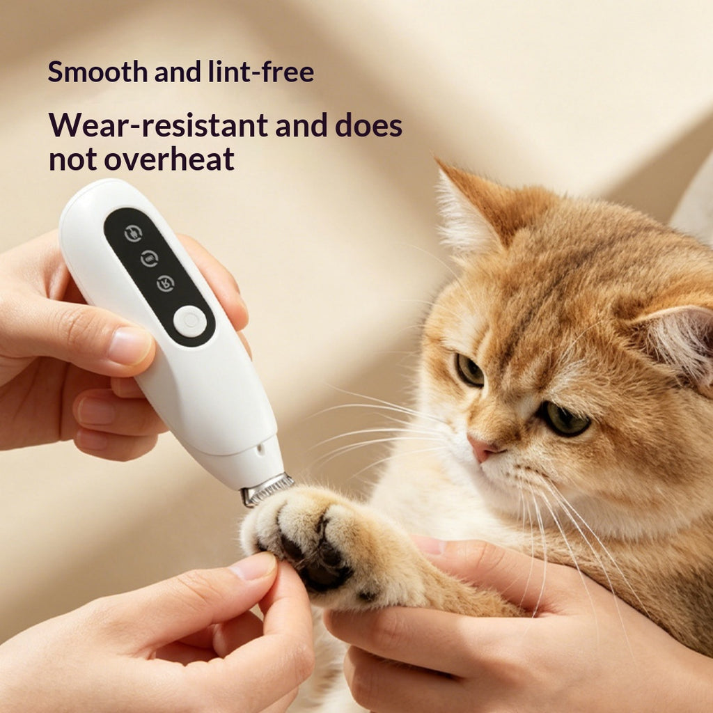 Clipper rechargeable pour animaux de compagnie avec lumière LED