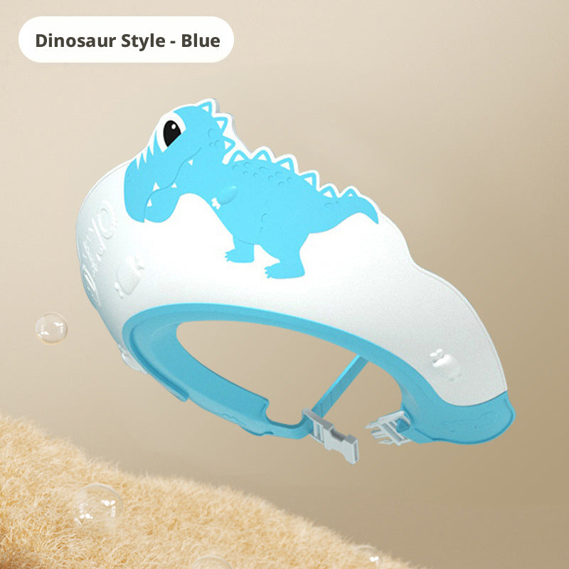 Casquette de bain pour enfants - Style Dinosaure - Bleu-1