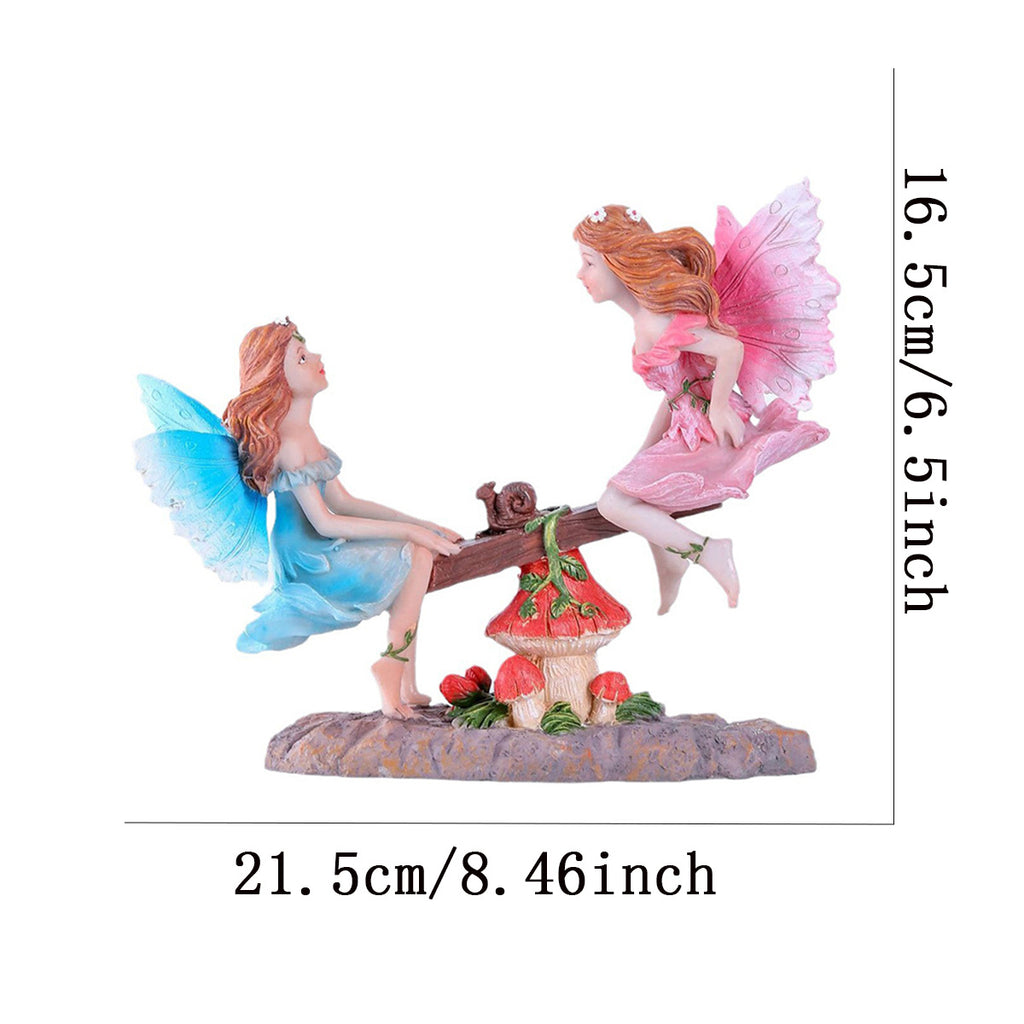 Jardin Fée Seesaw Resin Artisanat Ornement