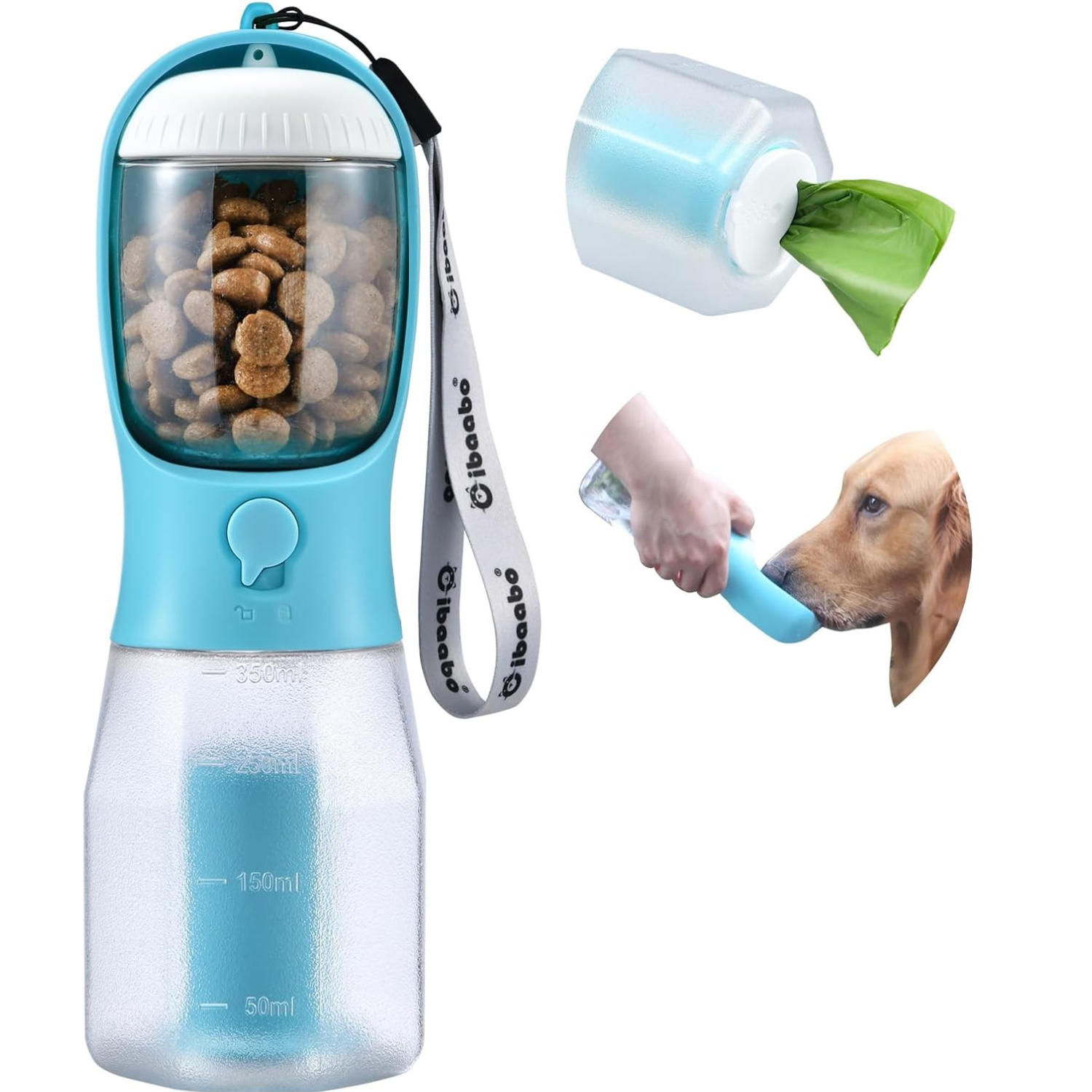 Soft Pet Bath Massage Brush For Dogs & Cats - Blue