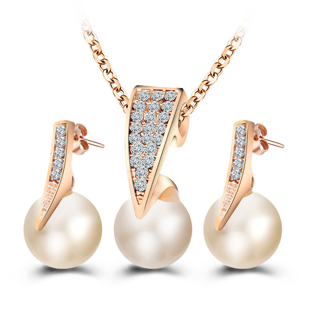 Ensemble de collier de fausse perle 2 pièces