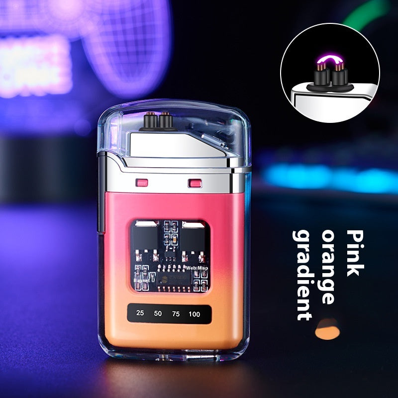 Cas transparent créatif Electronic Pulse Lighter