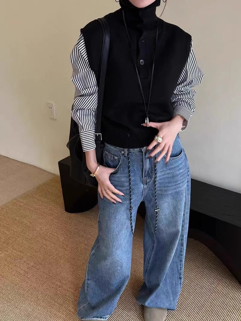 Faux deux-pièces femme style Lapel Top