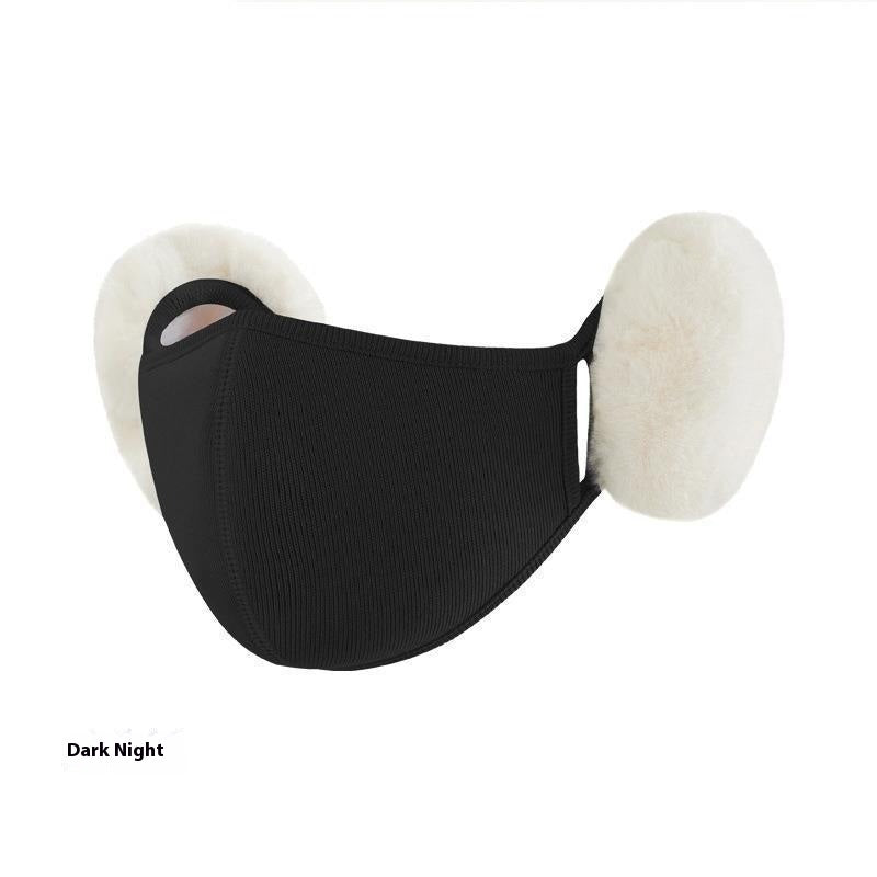 Masque de chaleur nuageux Hiver femelle en peluche mignon protection oreille doublée
