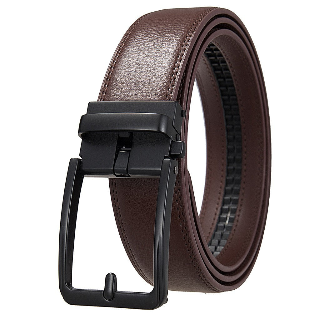 Longueur prolongée résistant à l'aiguille Ceinture à cowhide double couche pour hommes à manche automatique