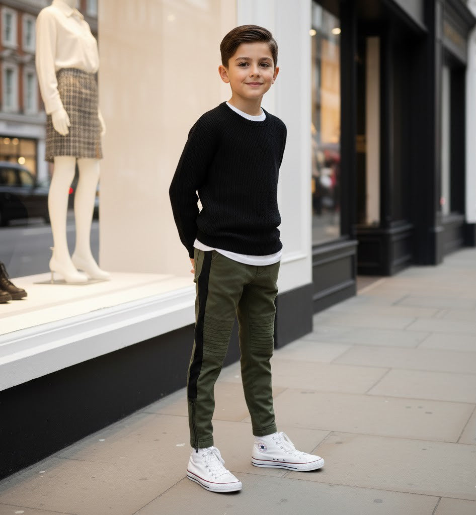 Garçons Slim Fit Gris Pantalon d'école Enfants Smart Casual Pantalon élastique taille 6-12Y