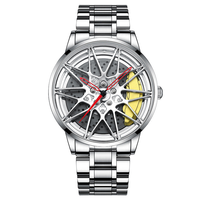 Men's Hollow Three-dimensional Electronic Wheel Watch