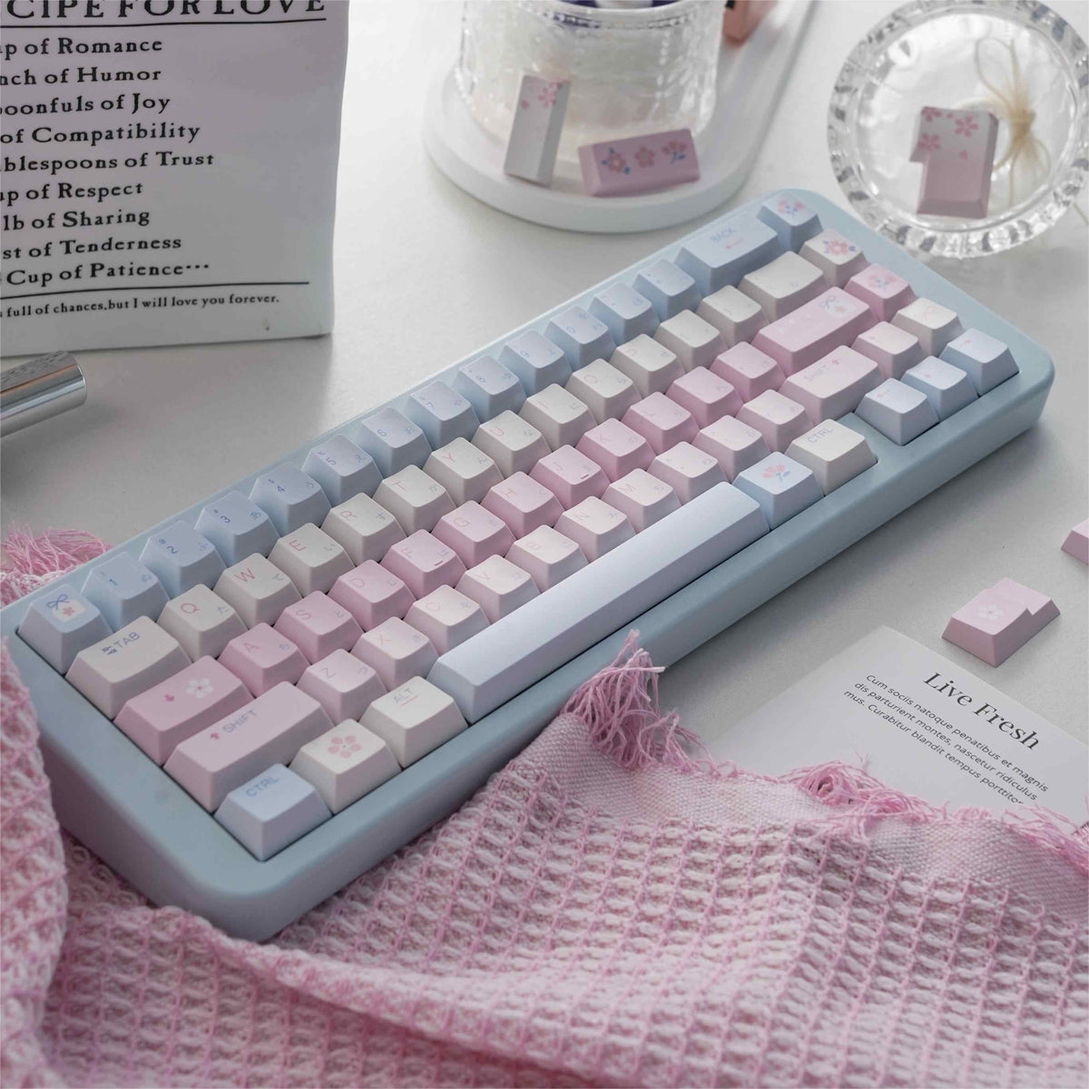 Clavier mécanique imprimé simple et mignon