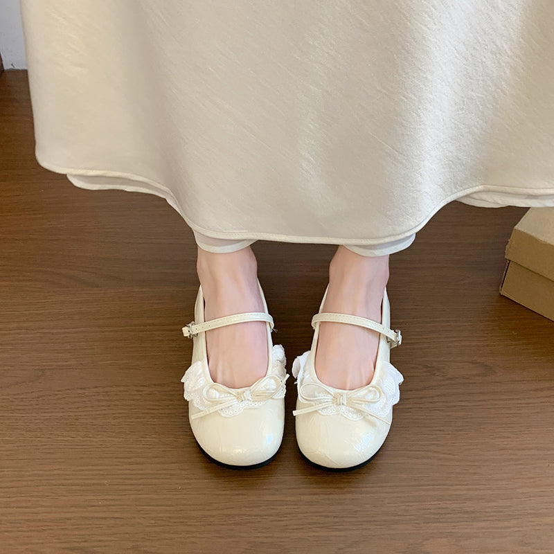 Trendy Femmes Bow Mary Jane Flats