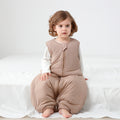 Warm Quilted Childrens Anti-kick Blanket Moisture-wicking Sleeveless Split-leg Sleeping Bag