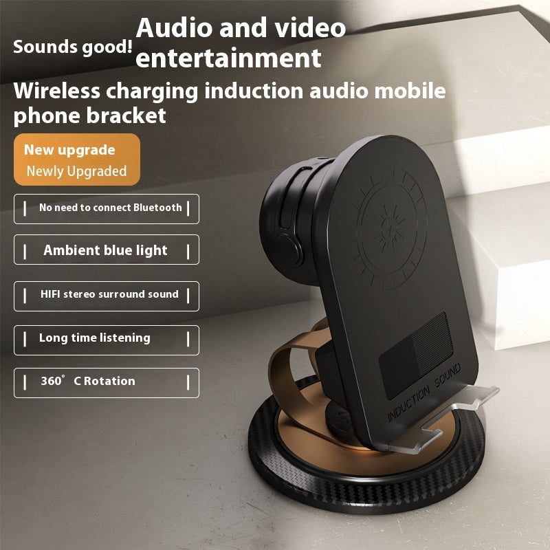 Multi-fonctions Audio intégré Bureau pliant Portable Induction Bluetooth Téléphone Mobile
