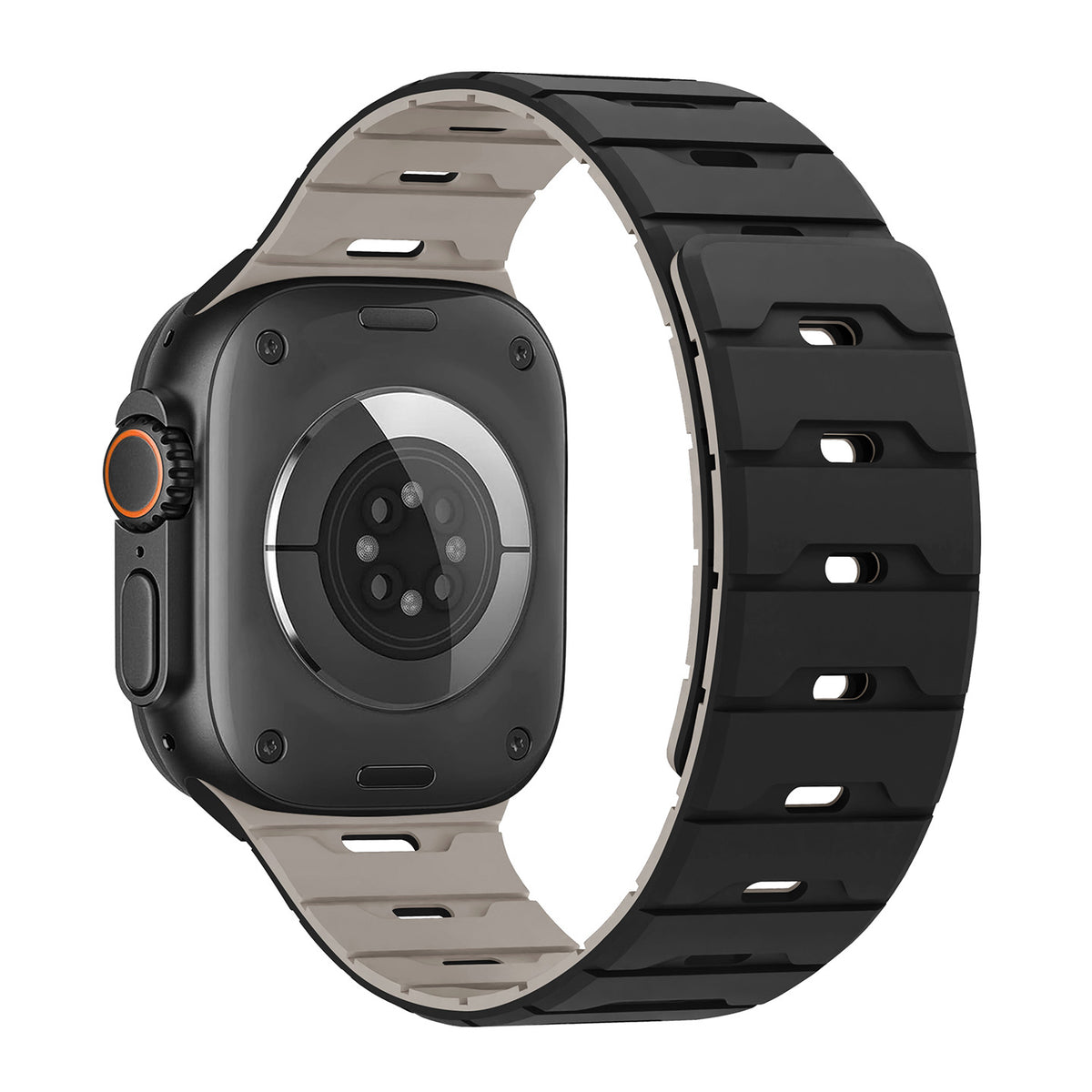 Two-tone magnetic silicone bracelet