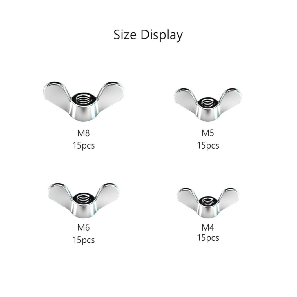 Wing Nuts Set — 15 Pcs M4