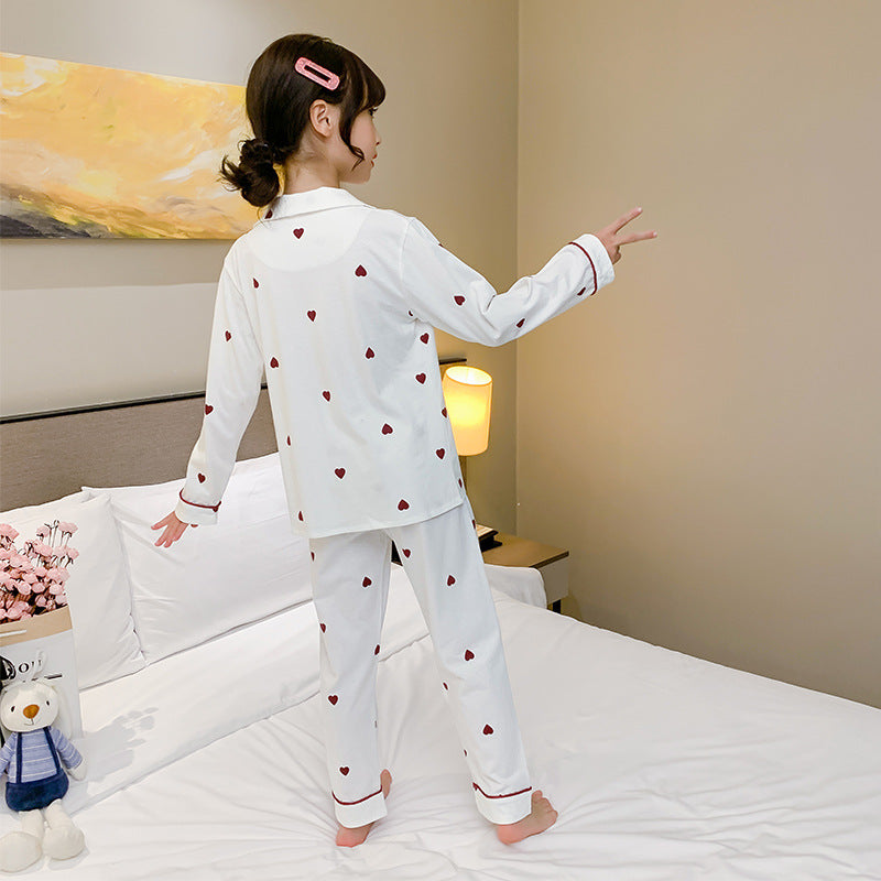Vêtements pour enfants Filles Ensemble pyjama Accueil Vêtements Mignon Imprimé Costume deux pièces