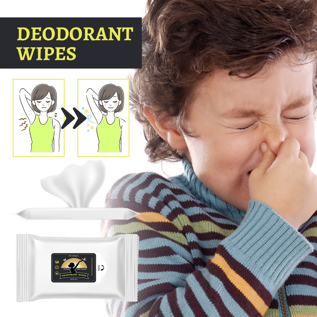 10 pièces1bag d'Odor désodorisant Wipes humides