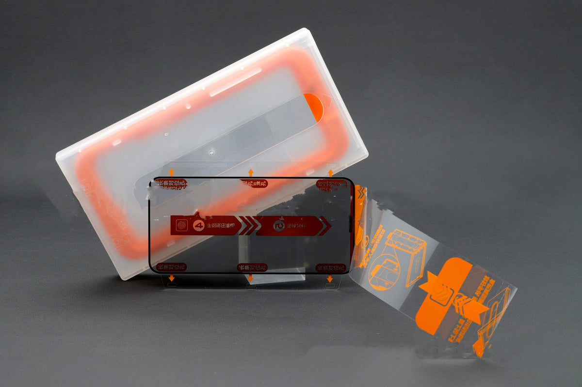 Cabine sans poussière Film trempé Speed Stick Box Second Sticker avec support de positionnement