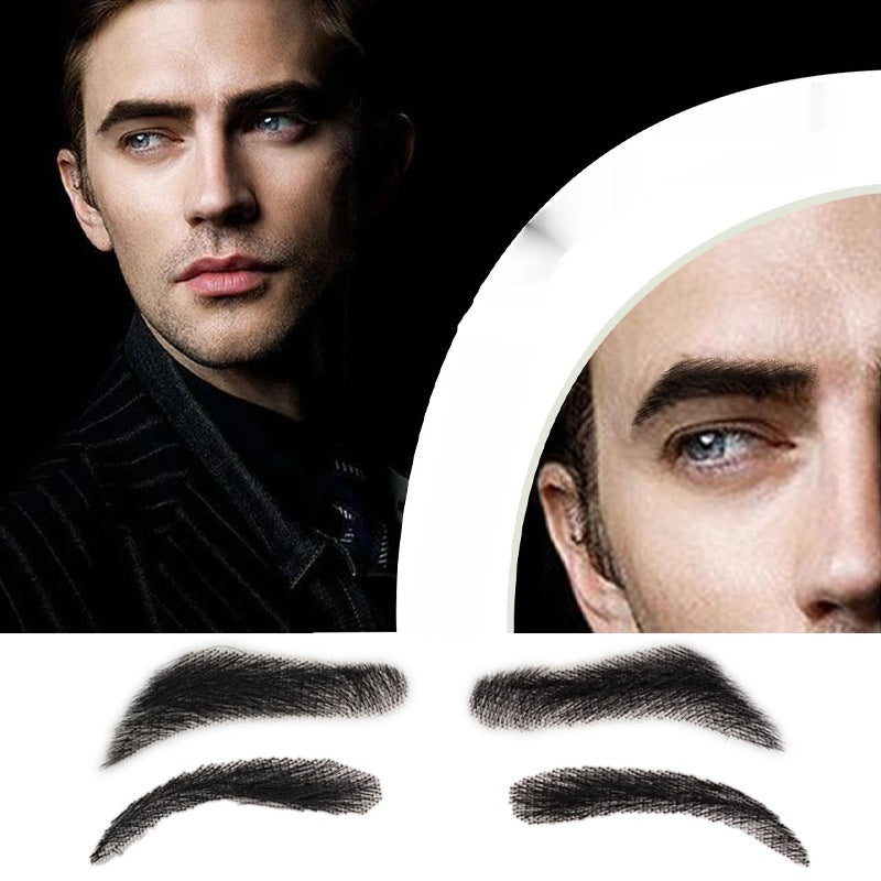 Hommes Crochet faux sourcils invisibles et trois dimensions