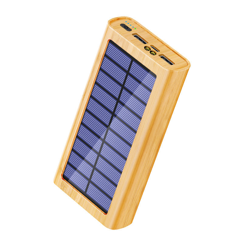 Chargeur portable d'extérieur avec éclairage LED à énergie solaire