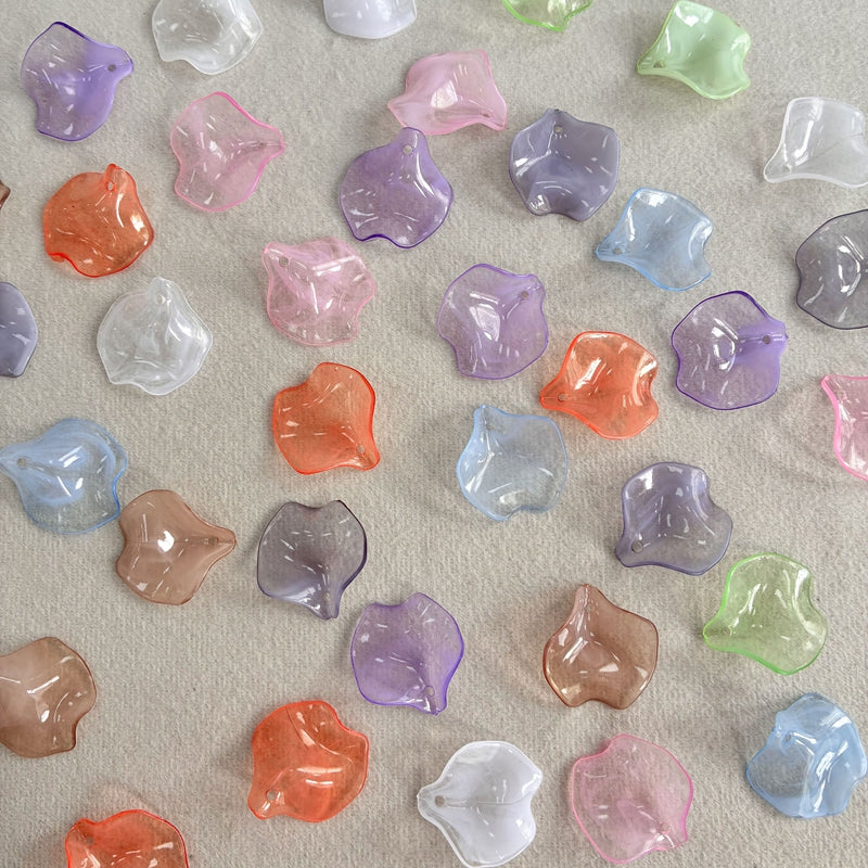 Pendentifs à double couleur en acrylique Lotus