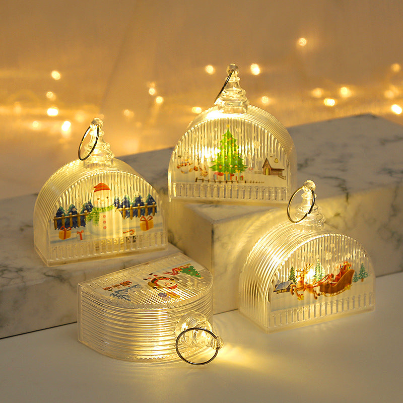Décorations de Noël lumières LED lumières cristal lumières fenêtre ornements Arbre de Noël pendentifs C