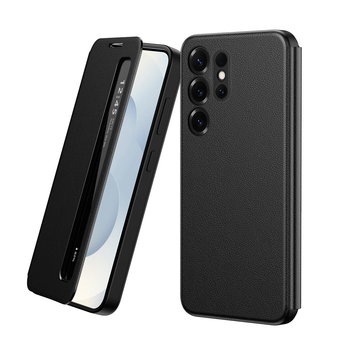 Smart App Edge Coque de téléphone de fenêtre A17 Flip Couverture de protection en cuir