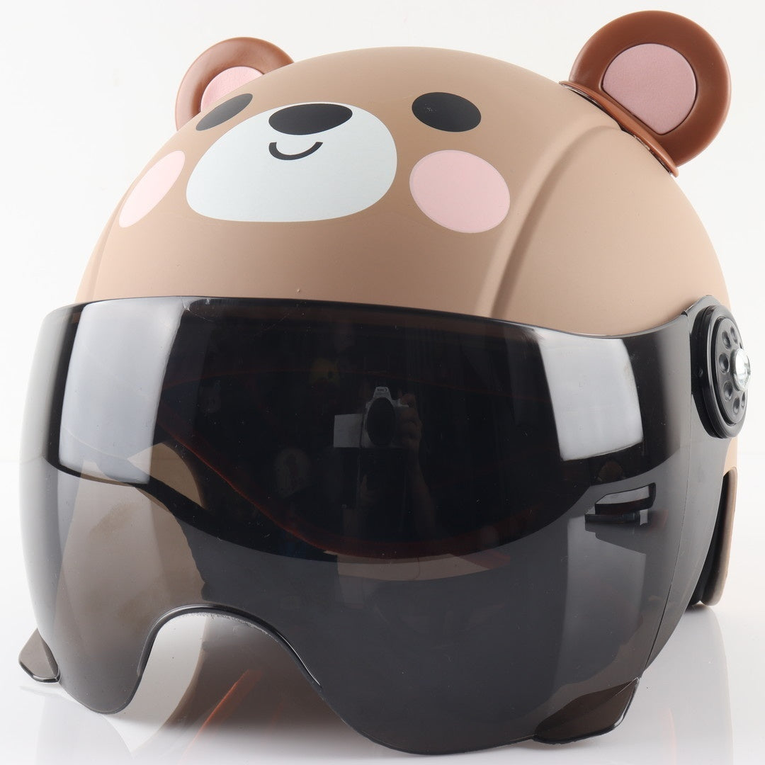 Véhicule électrique pour enfants Casque Cartoon mignon demi-casque de sécurité pour vélo