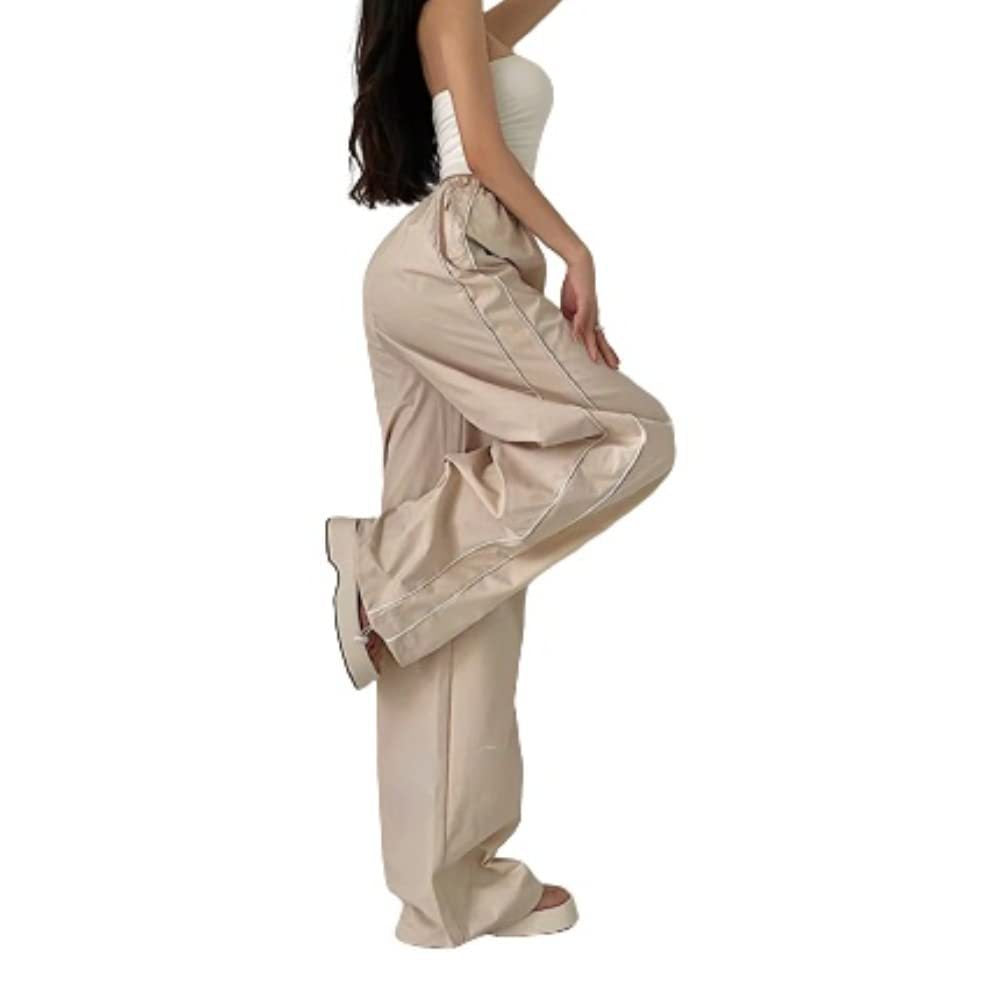 L'été des femmes arrivée Unique cordon latéral Casual élastique taille multi couleur pantalons longs