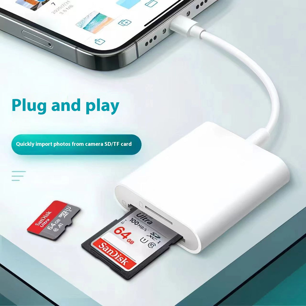 Téléphone mobile Adaptateur de lecteur de carte caméra OTG Data Cable