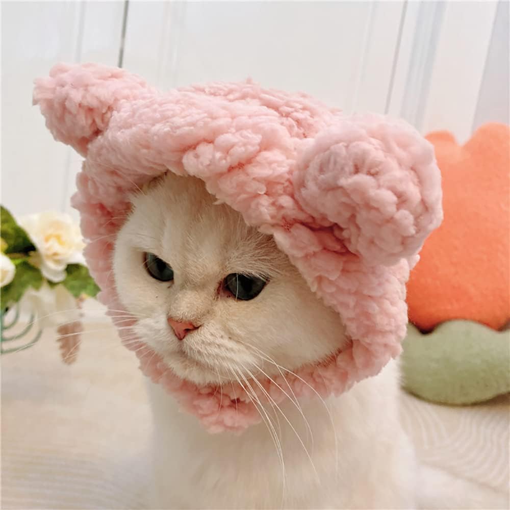 Costume de chat mignon Chapeau d'ours pour chat chaud doux petite tête d'animal