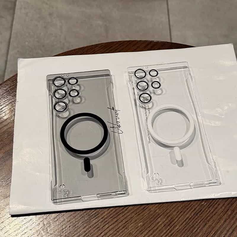 L'aspiration magnétique sans cadre est livrée avec le protège-objectif Frosted Apply boîtier de téléphone mécanique