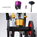 Ultra-light rear suspension system with titanium axle quick release spring
