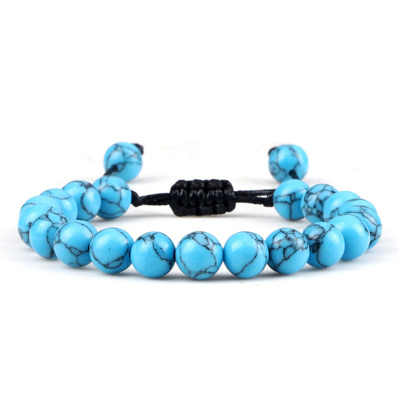 Bracelet tressé pierre naturelle vente chaude