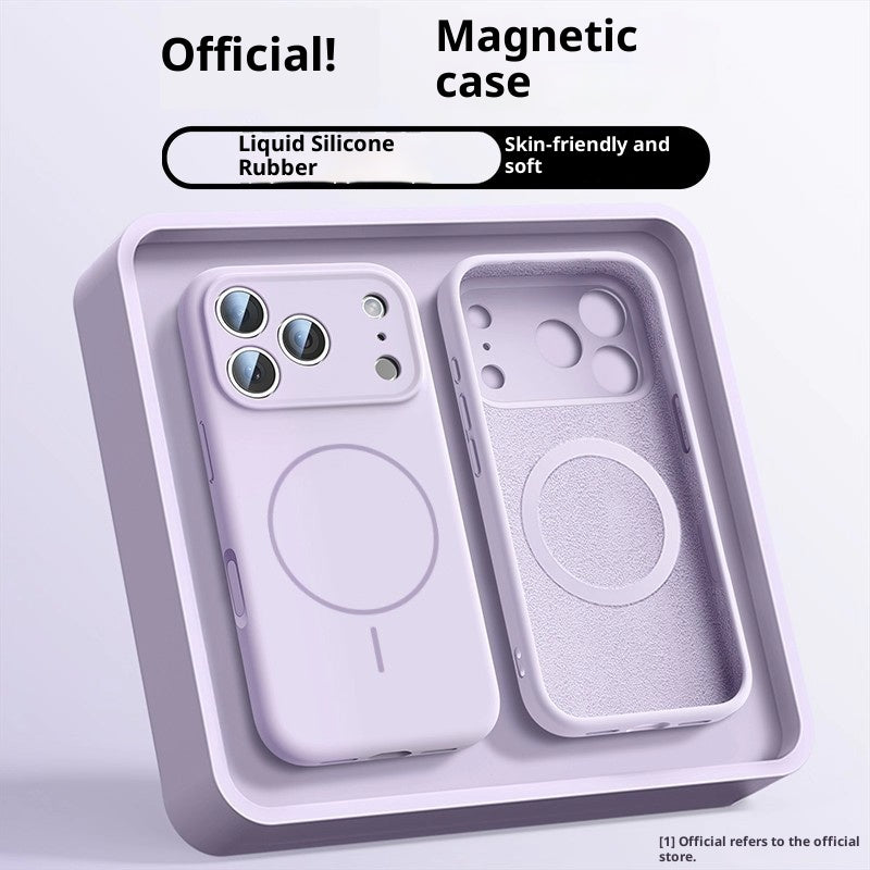 Applicable à 17 Fine Circle Magnetic Phone Case Silicone liquide