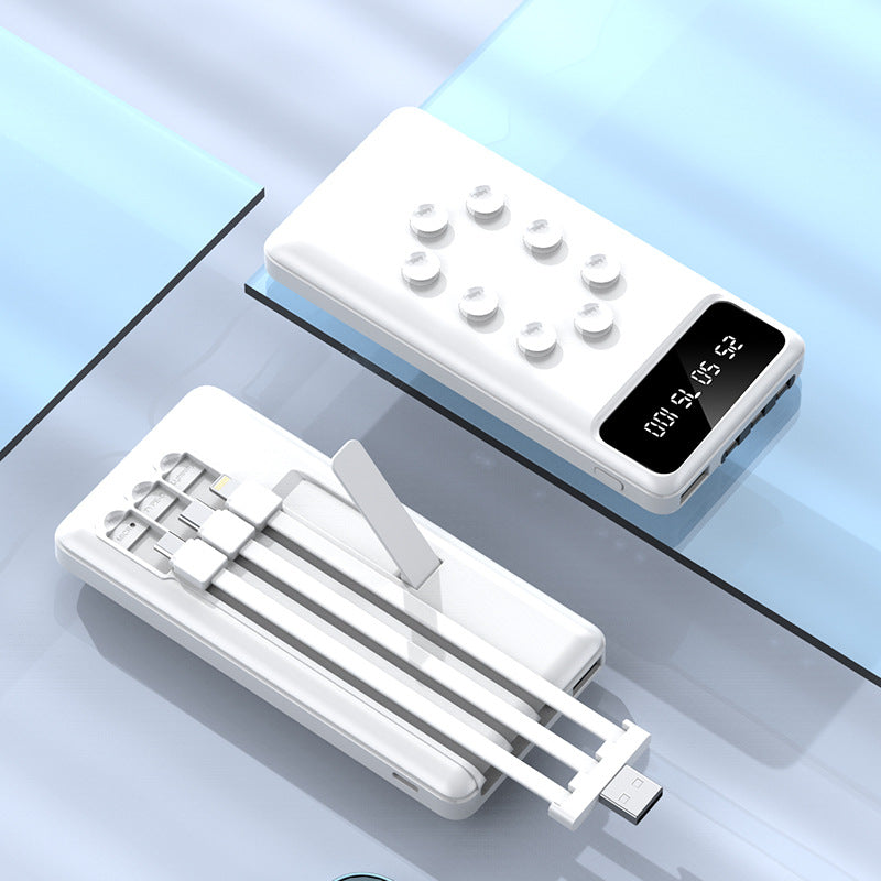 Removable suction cup power bank with stand