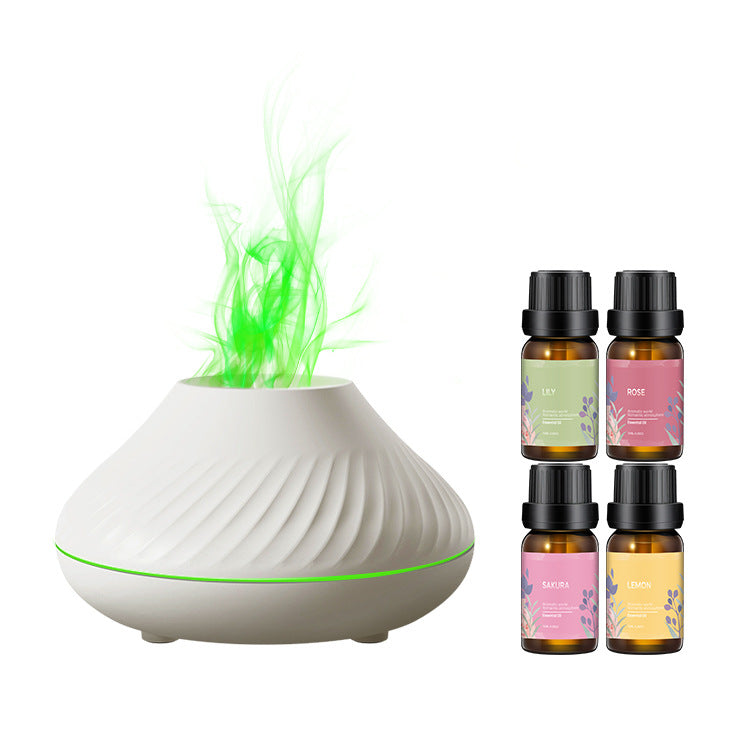 Accueil Machine d'aromathérapie à flamme créative de sept couleurs avec lumière ambiante