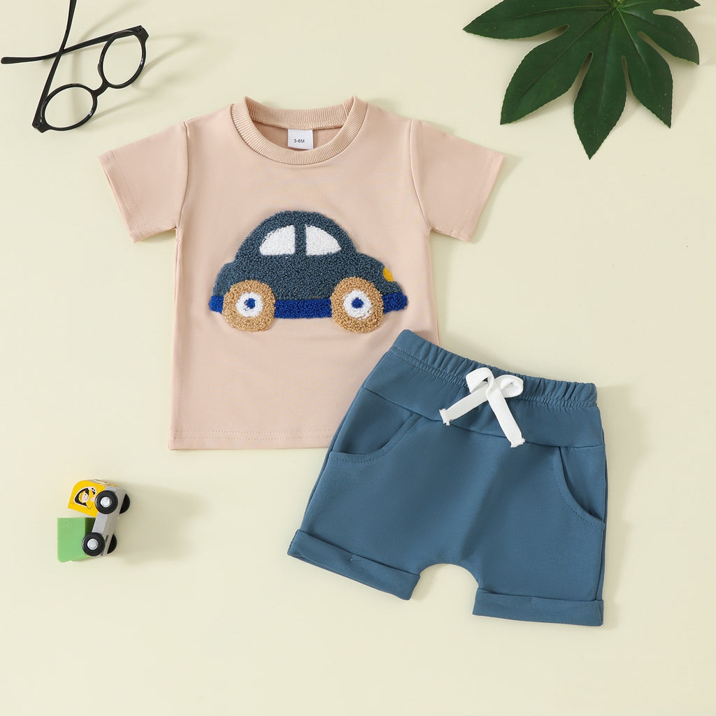 Ensemble de shorts à manches courtes pour garçons