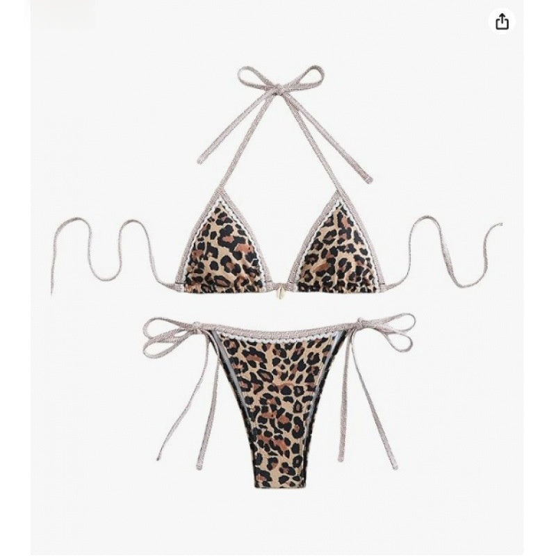Ensemble de bikini de porcelaine bleu et blanc